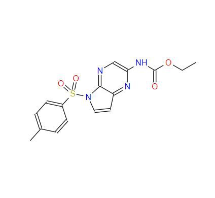 CAS:1869118-24-0丨Acido carbammico,N-[5-[(4-metilfenil)sulfonil]-5H-pirrolo[2,3-b]pirazina{ {8}}yl]-, Etil Este