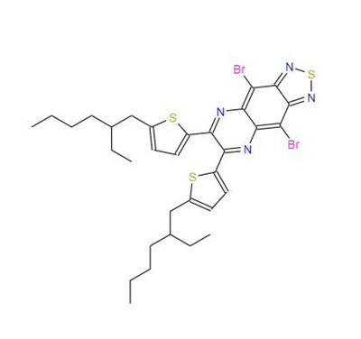 CAS:2710586-85-7丨1,2,5]Thiadiazolo[3,4-g]chinossalina, 4,9-dibromo-6,7-bis[{{ 10}}(2-etilesile)-2-tienile]-