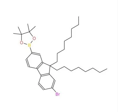 CAS:620624-96-6丨2-(7-Bromo-9,9-diottil-9H-fluoren-2-yl){{8 }},4,5,5-tetrametil-[1,3,2]diossaborolano