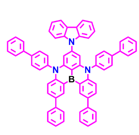 CAS:1878102-32-9丨5H,9H-[1,4]Benzazaborino[2,3,4-kl]fenazaborina, 5,9-bis([1,1′-bifenil]-4-il)-7-(9H-carbazol-9-il)-2,12-difenil- N. CAS-1878102-32-9